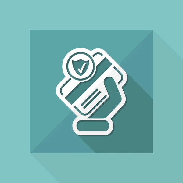 Icône de sécurité de carte de crédit — Image vectorielle