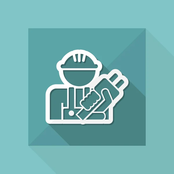 Worker icon illustration — Stock Vector