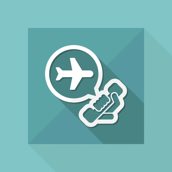 Airport infoline icon — Stock Vector