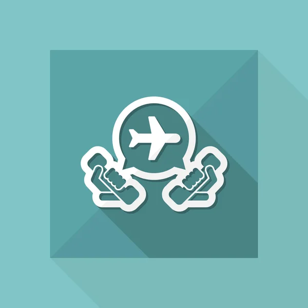 Infoline flygplatssymbolen — Stock vektor