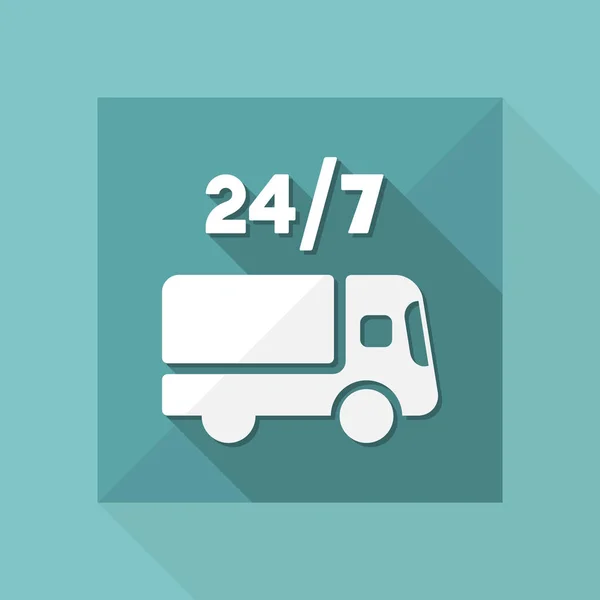 Steady delivery services 24/7 icon — Stock Vector