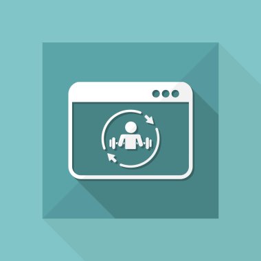 Spor salonunda egzersiz simgesi