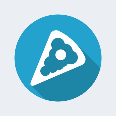 Tek izole pasta kek simgesi 