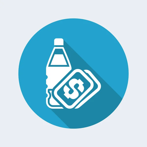 Bottle price icon — Stock Vector