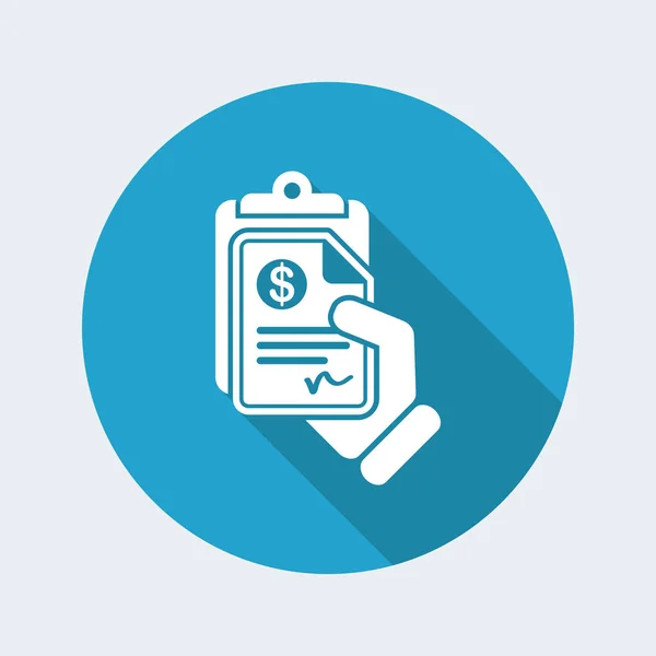 Money document icon — Stock Vector