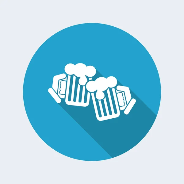 Tazas de cerveza icono — Vector de stock