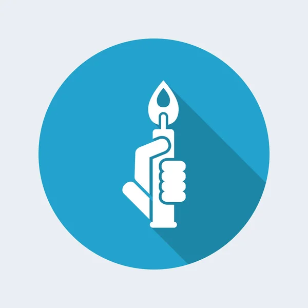 Plochá ikona svíčky — Stockový vektor