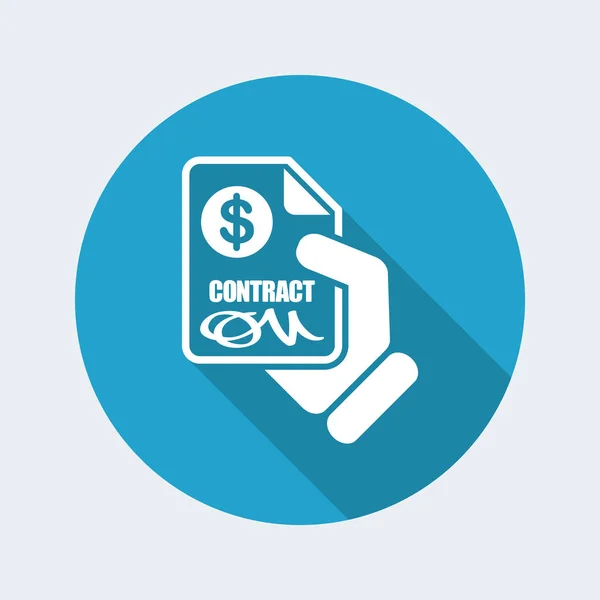 Icône du contrat de paiement — Image vectorielle