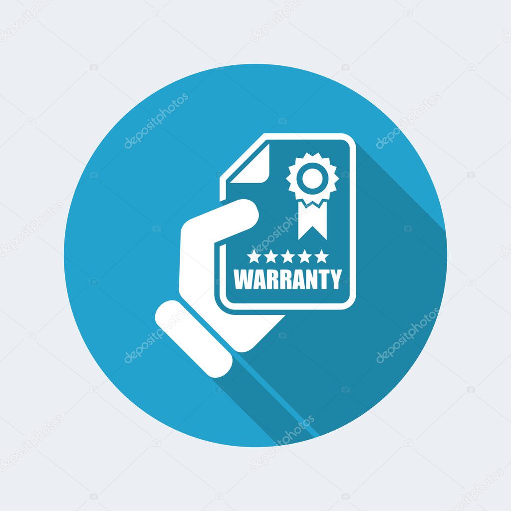 Warranty flat icon