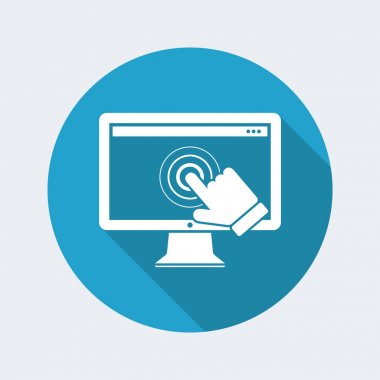 Dokunmatik monitör düz simgesini