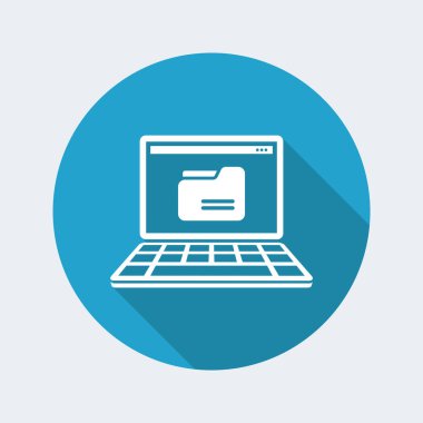 dizüstü bilgisayar basit simgesi