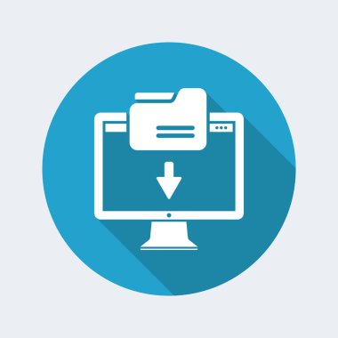 Klasör karşıdan yükleme simgesini