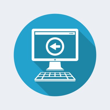 Bilgisayar ve arka sembolü  