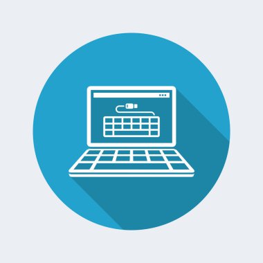 USB klavye düz en az simgesini