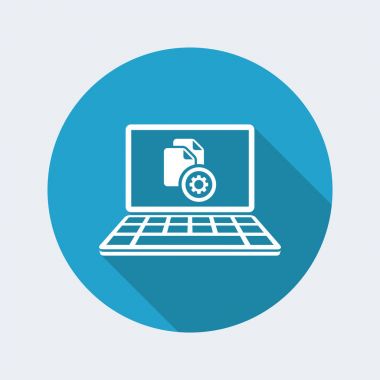 Bilgisayar veri ayarları simgesi