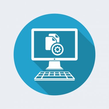 Bilgisayar veri ayarları simgesi