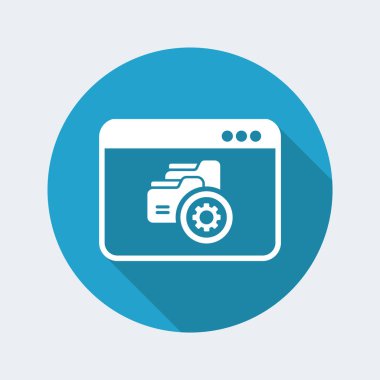 Klasörler işlem düz simgesi