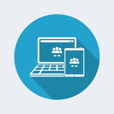 İnsanlar ağ Satım simgesini