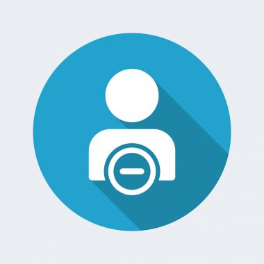 Kişi düz simgesi silmek