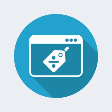 Dijital indirim etiketi simgesi