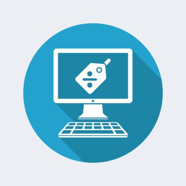 Dijital indirim etiketi simgesi