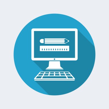 Tasarımcı app düz simgesi