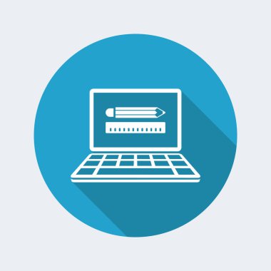 Tasarımcı app düz simgesi