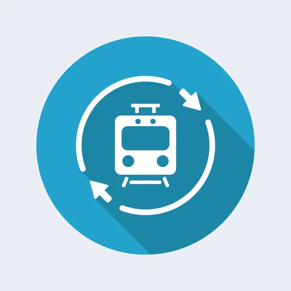 Los servicios de tren renuevan icono — Vector de stock