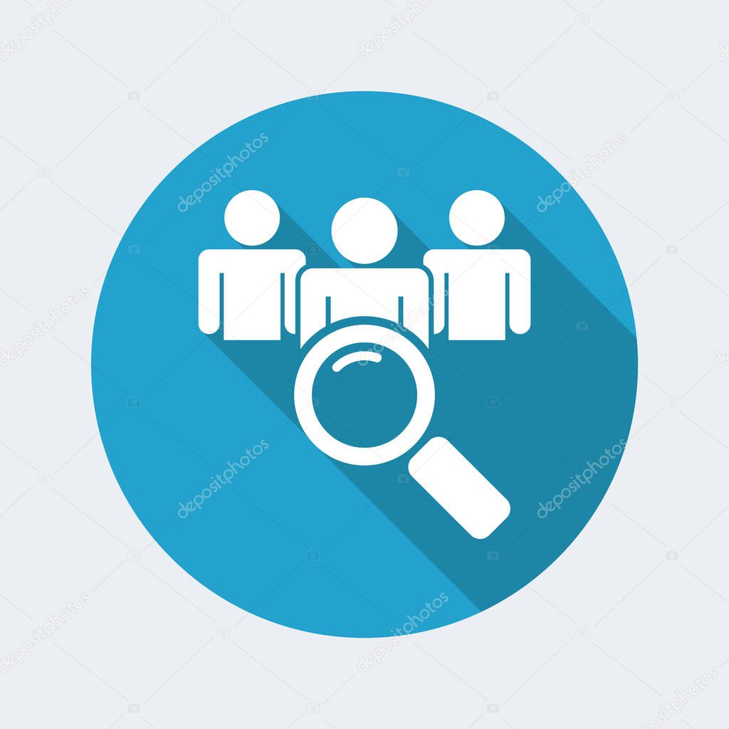 Find person flat icon