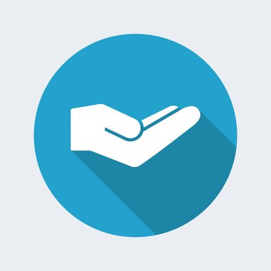 Sadaka simgesi hareketle el