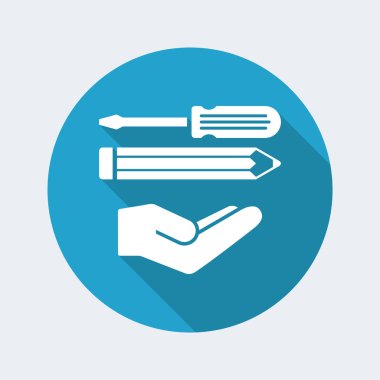 Özel yardım düz simgesi