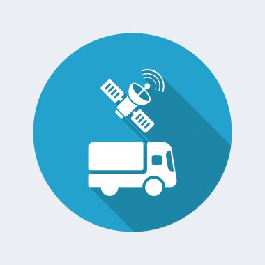 Kamyon ile uydu ayarı simgesini