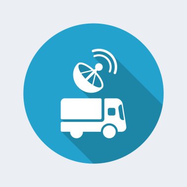 Kamyon ile uydu ayarı simgesini