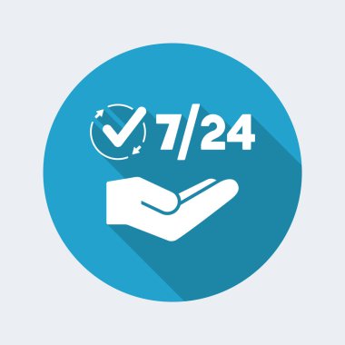  7/24 hizmet simgesini kontrol