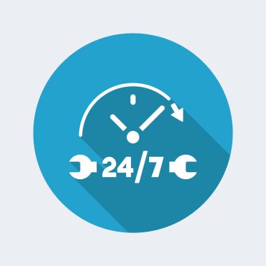 Sabit hizmetleri 24/7 simgesi