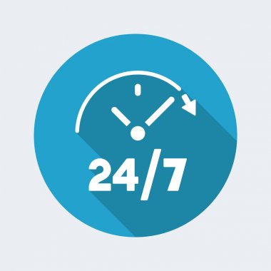 Sabit hizmetleri 24/7 simgesi