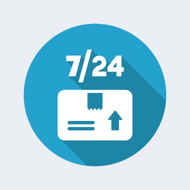 Sabit teslimat hizmeti 24/7 simgesi