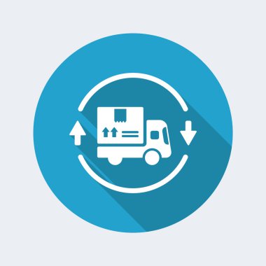 Sabit teslimat hizmeti 24/7 simgesi