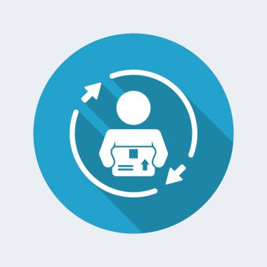 Sabit teslimat hizmeti 24/7 simgesi