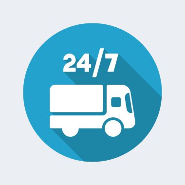 24/7 simgesi sürekli teslimat Hizmetleri
