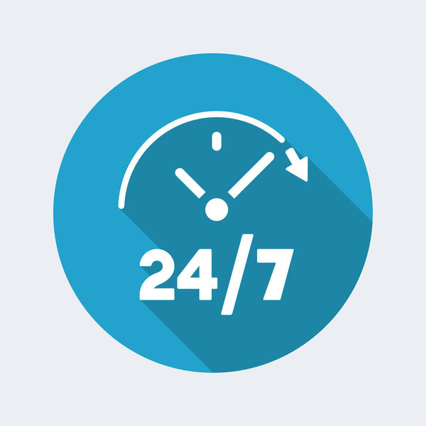 Постоянные услуги 24 / 7 значок
