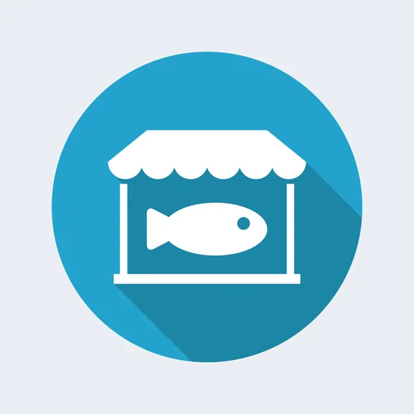 Icona del negozio di pesce — Vettoriale Stock