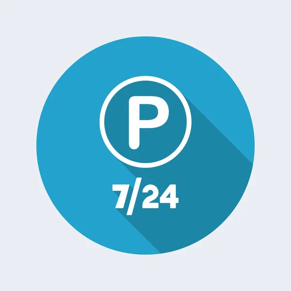 Servicio de estacionamiento constante 24 / 7 — Vector de stock