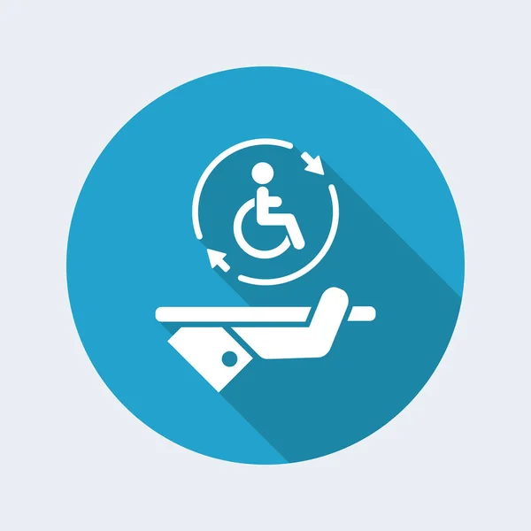 Full handicap services icon — Stock Vector