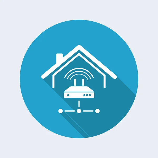 Wi-fi router netwerkpictogram — Stockvector