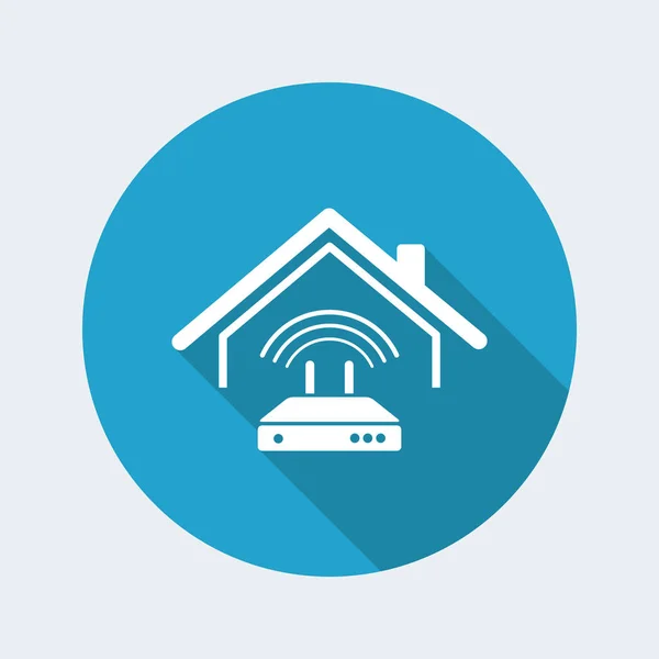 Ícone de modem wi-fi em casa — Vetor de Stock