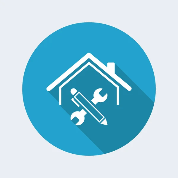 Icono de renovación de casa — Vector de stock