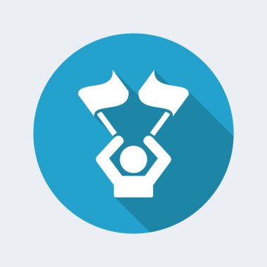 Destekçisi dalgalanan bayrakları 