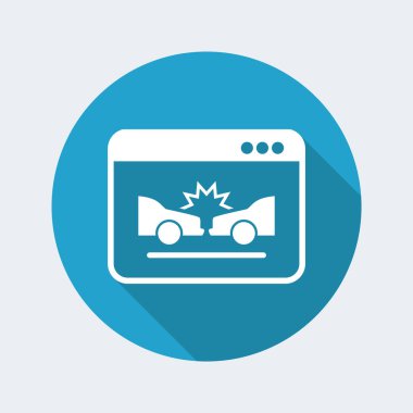 Araba kazasında yardım Servisi simgesini