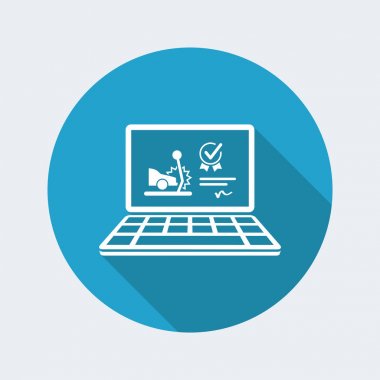 Online sigorta yardım için araba kazasında simgesi